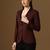 Maroon notched label blazer
