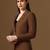 Coffee brown single-breasted notched lapel collar formal blazer