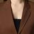 Coffee brown single-breasted notched lapel collar formal blazer