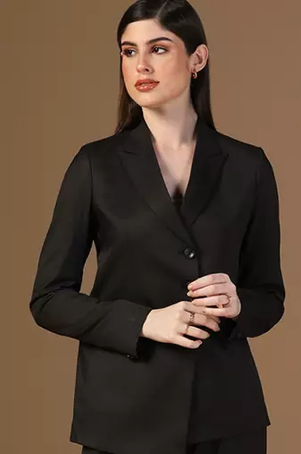 Black angrakha blazer