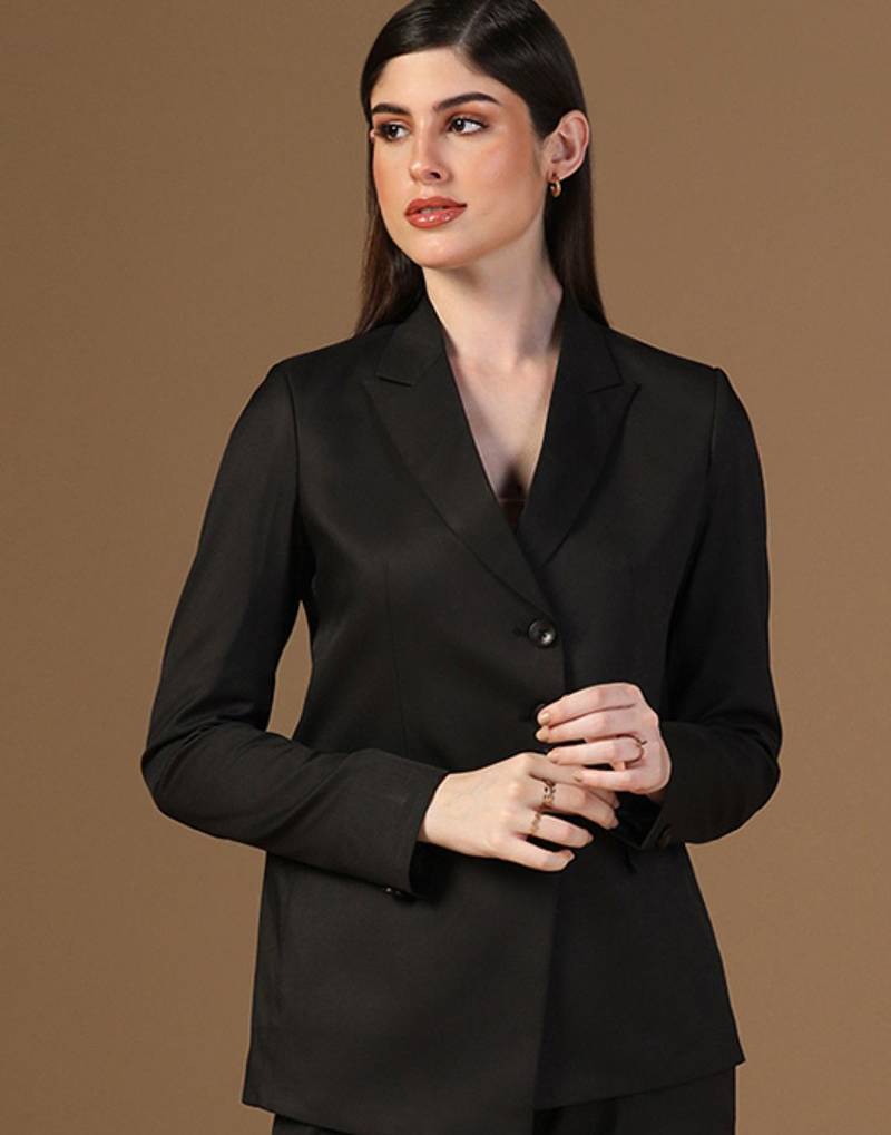 Black angrakha blazer