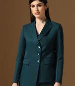 Turquoish assymetrical blazer