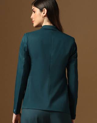 Turquoish assymetrical blazer 3