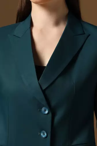 Turquoish assymetrical blazer