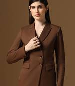 Brown single breasted blazer