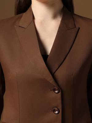 Brown single breasted blazer 4