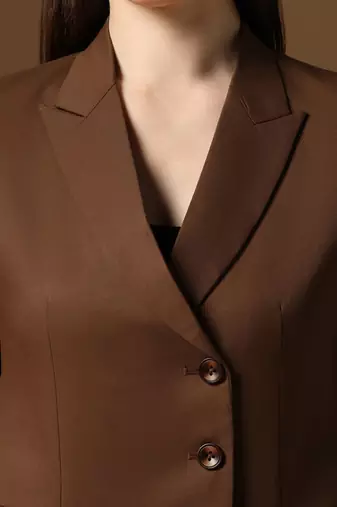 Brown single breasted blazer