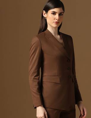 Brown single breasted blazer 5