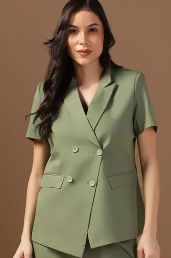 Green women blazer