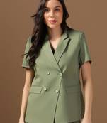 Green women blazer