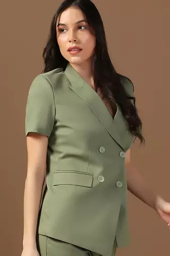 Green women blazer