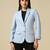 Women ice blue single breasted blazer