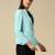 Women sky blue single breasted blazer