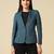 Women blue single breasted blazer