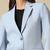 Women ice blue single breasted blazer