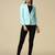 Women sky blue single breasted blazer