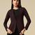 Women maroon single breasted blazer