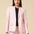 Women pink single breasted blazer