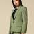 Women leaf green single breasted blazer