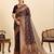 Wine zari work  silk blend saree with blouse