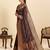 Wine zari work  silk blend saree with blouse