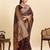 Wine zari work  silk blend saree with blouse