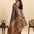 Wine zari work  silk blend saree with blouse