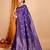 Purple zari work border pure silk saree with blouse