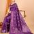 Wine zari work border pure silk saree with blouse