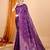 Wine zari work border pure silk saree with blouse