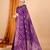Wine zari work border pure silk saree with blouse