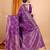 Wine zari work border pure silk saree with blouse