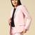 Women pink single breasted blazer