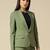 Women leaf green single breasted blazer