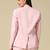 Women pink single breasted blazer