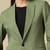 Women leaf green single breasted blazer