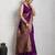 wine golden zari border silk blend saree with blouse