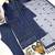Blue heavy soft organza party wear embroidery suit set