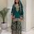 Green heavy faux georgette party wear embroidery suit set