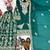 Green heavy faux georgette party wear embroidery suit set