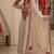 Cream heavy soft organza party wear embroidery suit set