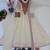 Cream heavy soft organza party wear embroidery suit set