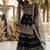 Black heavy faux georgette party wear embroidery sharara suit set