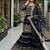 Black heavy faux georgette party wear embroidery sharara suit set