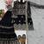 Black heavy faux georgette party wear embroidery sharara suit set