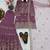Lavender heavy faux georgette party wear embroidery sharara suit set