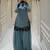 Grey pure faux georgette party wear embroidery sharara suit set