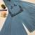 Grey pure faux georgette party wear embroidery sharara suit set