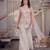 White heavy fandy silk party wear embroidery sharara suit set