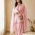 Pink mal chanderi cotton party wear embroidery farshi salwar suit set